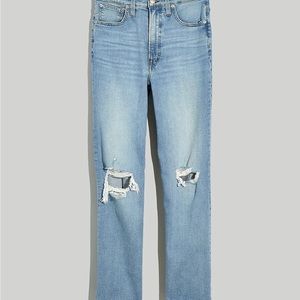 MADEWELL PERFECT VINTAGE STRAIGHT JEAN IN DANBY WASH: KNEE RIP EDITON SIZE 27